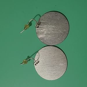 Silver Disk Earrings